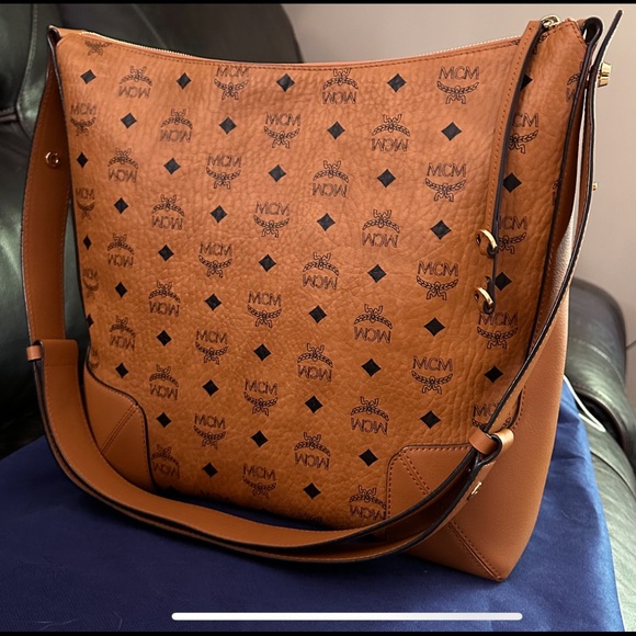 MCM Handbags - MCM Klara Visetos Large Hobo Crossbody Bag